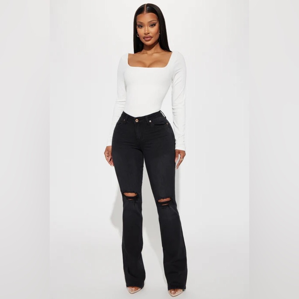 Jessie Mid Rise Distressed Bootcut Jeans